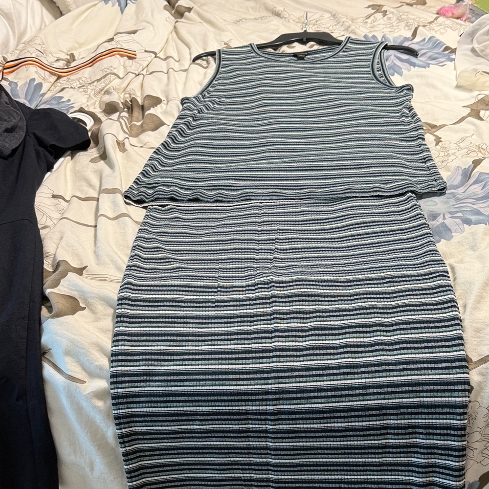 Ann Taylor Factory Striped Maxi Dress - Black and White - Picture 2 of 2
